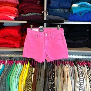 Gap hot pink Low Stride jeans shorts size 24 (runs big) NWT
